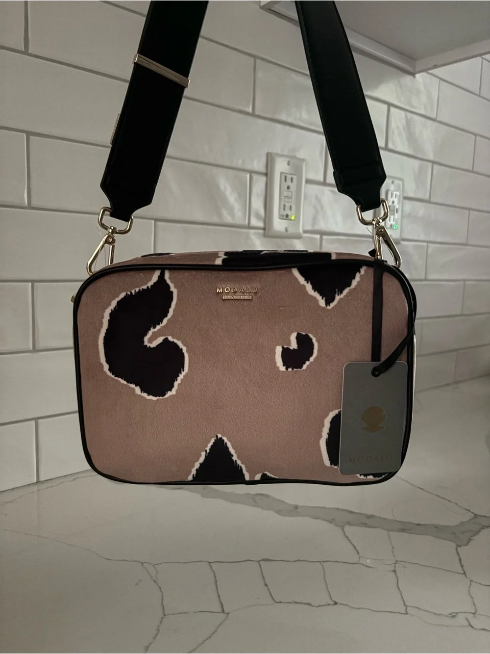 MODALU ENGLAND leopard print bag